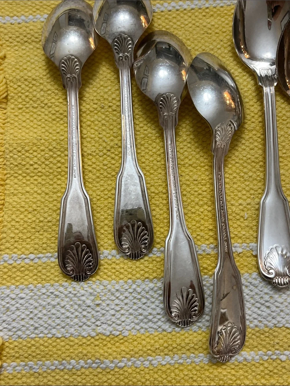 The Main Course Japan  Silverplated  Shell-teaspoons - Set of 12- vintage